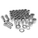 7/16"-20 Wheel Lug Nut for Cragar for SST Mag with Center Washer Open Ended, 13/16 Hex 2.01 Total Length (24Set)