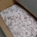 WONGS BEDDING Comforter Set Queen Size, 8 Pieces Brown Floral Botanical Comforter Sets, Bed in a Bag Soft Lightweight Microfiber Bedding Sets for All Seasons (90"x90")