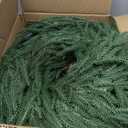 2 Pcs 9FT Norfolk Pine Garland (18FT Total): Real Touch Artificial Christmas Greenery with 180 Branches, Premium Decor for Mantle, Table, Wall, Indoor/Outdoor(Dark Green) (9 FT)