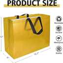 【12-Pack Golden】Reusable Gift Bags with Handles, Bulk Goodie Bags for Easter, Baby Shower, Birthday, Party Favors, Wedding, Holiday Goodie | 16x6x12 Inches | 12 Premium Golden Bag | Eco-Friendly