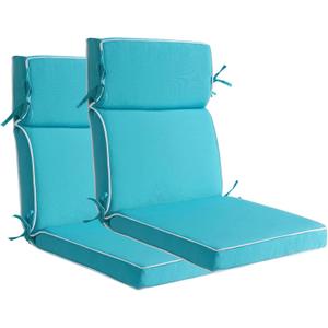 Outdoor Patio Chair Cushions Set of 2, Water Resistant Adirondack Chair Cushions 44 x 21 in, All Weather Seating Cushions for Outdoor Furniture