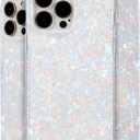 LONLI Hue Case for iPhone 15 Pro - [360 Shock-Absorbent Bumper] - [Cute and Unique Phone Cover for Girls and Women] - White Pearl Tort