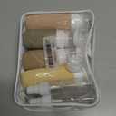 Mrsdry 16 Pack Travel Bottles Set, TSA Approved Leak Proof Silicone Squeezable Containers for Toiletries, Refillable Travel Accessories for Conditioner, Shampoo, Lotion & Body Wash Accessories (Mudium, Apricot)