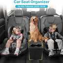 Mixsuper Liner Car Seat Organizer for Kia Telluride 2020-2026 Center Console Organizer with Cup Holders for Telluride, Kids Toys Baby Supplies Dog Toy Box Storage Bin Travel Accessories