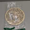 KOYILTD 4 Pieces Thicken Rustic Wall Decor, Flower Carved Wall Art, Wooden Hollow Carved Design(Round, 10in)