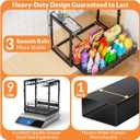 Expandable Under Sink Organizer with 5-Level Height Adjustment,2 Tier Under Sink Organizer Pull-Out Under Sink Drawers Cabinet Organizer for Kitchen & Bathroom Storage,Black,Large