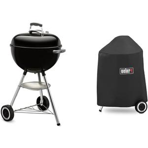 Weber 18" Original Kettle Charcoal Grill with Cover, Portable, Black