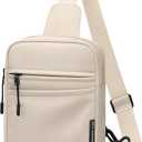 GOLF SUPAGS Small Sling Bag for Women and Men, Crossbody Bags Daypack Trendy Fanny Pack Chest Bags with Extended Strap Cross Body Bag for Outdoors Leisure Hiking Travel, Apricot