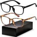 Gaoye Blue Light Glasses for Men - Blocking Square Eyeglasses, Anti UV Ray Computer Gaming Glasses Blue Blockers for Women (Black & Tortoise)