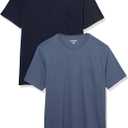 Amazon Essentials Men's Short-Sleeve Crewneck Pocket T-Shirts, Pack of 2 (Blue, XS)