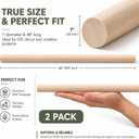 2PCS Birch Dowel Rods 1” x 48” Long – Natural Unfinished Craft Wood Sticks for Crafting and Decor Round Wooden Dowels for Crafts DIY and Macramé Projects Smooth Surface