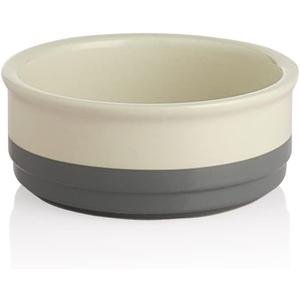 Sweejar Ceramic Dog Bowls, Dog Food Dish for Small Dogs and Cat, Heavy Duty Porcelain Pet Bowl for Canned Food and Water 17 Fl Oz Gray