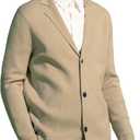 New Sweater V-Neck Solid Color Cardigan Sweater Men's Lazy Style Jacket Clip, Size XL