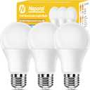 Full Spectrum Light Bulb, 6000K Natural Sunlight Bulbs, 9W 60W Equivalent LED Light Bulb, Natural Light Bulbs A19, E26/E27 LED Light Bulbs for Home, 3 Pack