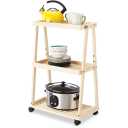 Whitmor Wood Household 3-Tier Cart