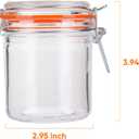 Glass Jars With Airtight Lids, Mason Jars 8 oz,Glass Jar With Leak Proof Rubber Gasket 250ml,Storage Jars With Hinged Lid for Home and Kitchen,12 Pack