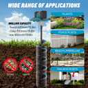 Cordless Post Hole Digger for Makita 18V Battery (NOT Included), Electric Earth Auger Posthole Digger, Power Drill Auger for Fence, Farmland, Garden, Plant