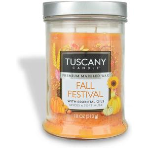 Tuscany Candle Fall Festival Long-Lasting Scented Jar Candle, 18 oz