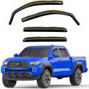 in-Channel Window Rain Guards Fit for Truck Toyota Tacoma 2016 2017 2018 2019 2020 2022 2023 Double Cab Extra Durable Window Deflectors Vent Visors Shades Exterior Car Accessories