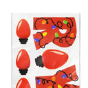 Christmas Bulb Light Window Clings - Winter Car Refrigerator Decorations Stickers for Holiday Xmas Home Kitchen Living Room - Door Window Seasons Decals Pack of 2