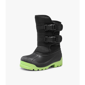 DREAM PAIRS Boys Snow Boots Bright Colored Outsole Hook and Loop Slip Resistant Mid Calf Faux Fur Lining Winter Shoes for Little/Big Kids, Size 13