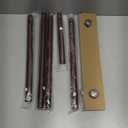 Ausemku Shower Curtain Rod 32-80 Inch Adjustable - 1 Inch Diameter Heavy Duty No drill Spring Tension Shower Rod, Non-Slip Rustproof Telescopic Rod for Bathroom, Brown