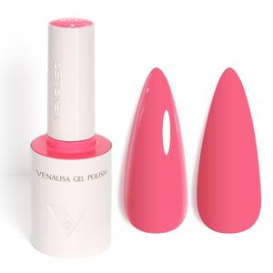 3 x VENALISA Pink Gel Nail Polish, 1 Pcs Pink Gel Polish Color High Gloss Soak Off U V Nail Manicure Salon and DIY at Home Gifts for Women