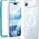 SMARTDEVIL 4 in 1 Magnetic MagSafe Case for iPhone Air, Magnetic Clear Shockproof Cover with 2 Screen Protectors, Military Grade Drop Protection Shockproof Slim Phone Case (White)