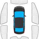 KMF 6pcs Thicken Sun Shades for Honda Civic Sedan 2012-2015 Accessories, Windshield Sunshade Full Car Window Covers for Side Rear, UV Block and Blackout Privacy for Camping Outdoor