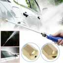 High Pressure Power Washer Attachment Wand, Hydro Jet Water Hose Nozzle,Watering Sprayer Cleaning Tool, Wand Lance for Gutter Patio Car Pet Window Glass Blue