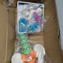 NLShan 34.6'' Full Size Human Spine Skeleton Model, Colored Anatomical Spine Model with All Nerves, Arteries, Lumbar Column, Removable Femur, Realistic Vertebra Model for Teaching, Study and Display