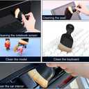 Soft Microfiber Car Detailing Brushes 4 Pack - Scratch-Free Interior & Exterior Cleaning Kit for Leather Seats, Dashboard Dusting, Air Vents, Trim | Car Detailing Tools for Cars, Trucks, SUVs