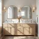 ANDY STAR 24x30 Brass Bathroom Mirror, Gold Arched Mirror, Arched Top Rounded Corner Seamless Tube Metal Framed, 1 SUS304-Anti-Rust, Wall Mounted Vertical for Bathroom, Entryway, Over Sinks