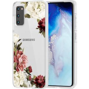 Designed for Samsung Galaxy S20 Case/Galaxy S20 5G Case 6.2 Inch, Slim Shockproof Clear Soft Flexible TPU Back Phone Case Cover for Samsung Galaxy S20 5G (Blossom Flower)