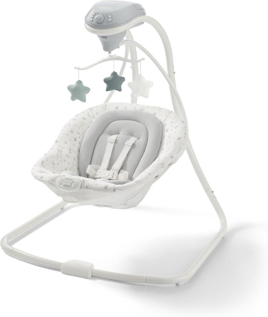 Graco Simple Sway Portable Baby Swing for Infants, Newborn Swing with 15 Songs and Sounds, Great Gift for New Parents, Baby Registry Must Have [MFD: 2025-12-20]