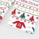 Harry Potter Family Christmas Matching Pajamas Sets Xmas Pjs Top and Pant Set for Kids Couples (Medium, White)