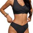 ANRABESS Womens Bikini Sets Two Piece Swimsuits High Waisted Halter Twist Front Bathing Suit 2026 Summer Beach Swimwear (XS)