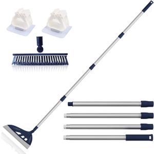 Magic Broom Sweeper, Multifunction Silicone Broom, Household Squeegee for Floor Cleaning, Bathroom, pet Hair, Dark Blue Dog Broom Brush Set (Blue)