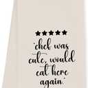 Gifts for Funny Chef Towels, Chef Would Eat Here Again Towels for Kitchen Decor (16x24 inches)