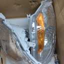 1 Pair Headlight Assembly Headlamp Driver and Passenger Side Chrome Clear Lens Replacement for Yaris 2007 2008 2009 2010 2011 TO2518108, TO2519108, 8117052740, 8113052750