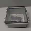 Waterproof Outdoor Project ABS Plastic Junction Box IP67 Weatherproof Dustproof Enclosure with Hinged Cover, Mounting Plate,Wall Brackets for Power Project (Clear, 5.9"x5.9"x3.5")
