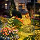 Solar Watering Can Lights, Hummingbird Gifts for Women Mom Grandma Birthday, Waterproof Outdoor Garden Decor Large Hanging Solar Lanterns Garden Lights for Patio Porch Yard Flowerbed Pathway (Warm White)