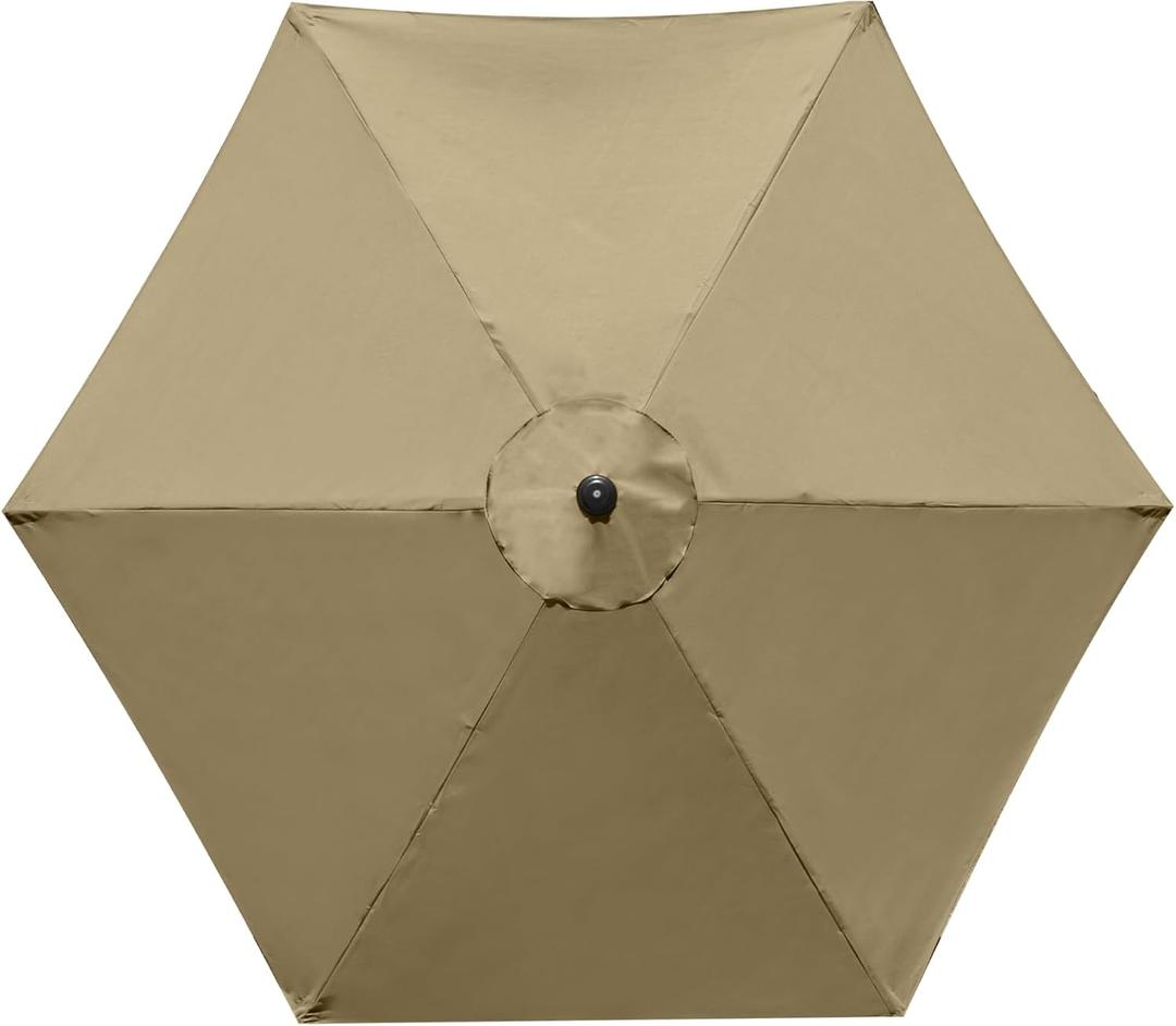 10 Feet Patio Umbrella Replacement Canopy for 6 Ribs, Market Umbrella Top, Yard Table Umbrella Top Cover,Universal Strong and Thick Umbrella Canopy,Canopy Only