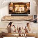 Soundbar with Subwoofer for TV, Karaoke Sound Bar with 2 Wireless Microphones for Singing, BT 5.3 Home Theater Surround Sound System with HDMI ARC Optical AUX USB for Family Party, Movie Night