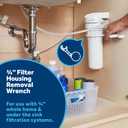 GE Carbon Water Filter Wrench, Allows for Easy Removal of At-Home Water Filtration System, Compatible With Various Water Filter System Models, White, UCWRNCH