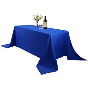 Waysle Large Royal Blue Rectangle 90 x 156 Inch Tablecloth - 8ft Washable Polyester Tablecloths - Perfect for Wedding, Restaurant, Party, Dinning, Banquet Decoration