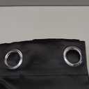 NICETOWN Complete 100% Blackout Curtains, Thermal Insulated & Energy Efficiency Window Draperies with Black Liner, Noise Reducing Short Curtains for Kids Room (Black, 70-inch W by 63-inch L, 2 Panels)