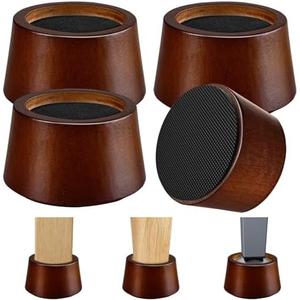 KOIKEY Furniture Raisers Bed Risers - 2 Inch Wooden Circle Heavy Duty Furniture Height Extenders Lifts for Sofa Couch Desk Chair Table Base Raising Space, Convenient Store and Cleaning, Pack of 4