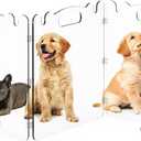 Clear Acrylic Pet Dog Gate - Folding Transparent Gates for Small Dogs Pets - Freestanding Foldable Tall Puppy Doggy Fence Door for Inside Indoor House Doorways Room Divider Barrier (3 Panel - 60''W x 24''H)