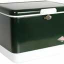 Coleman Vintage 54qt Steel Belted Cooler, Keeps Ice Up to 4 Days, 85-Can Capacity Hard Cooler with Drain & Have-A-Seat Lid
